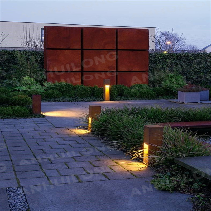 Corten steel ceiling light